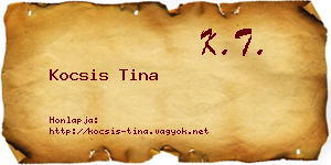 Kocsis Tina névjegykártya